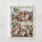 クリスマスモダン4家族の写真コラージュ シーズンカード (裏面)