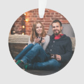 クリスマスモダン |カップルミニマルのスタイリッシュ写真 オーナメント (正面)