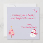 クリスマスモダン カード (裏面)