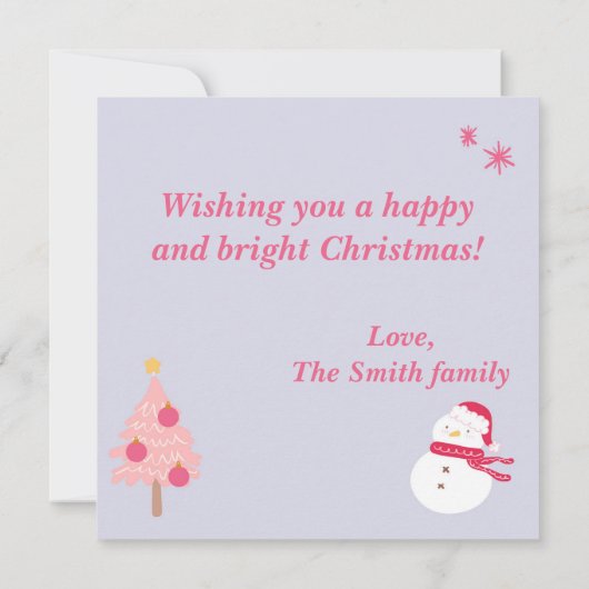 クリスマスモダン カード (裏面)