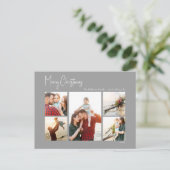 クリスマスモダン |シルバースクリプト5枚の写真 シーズンポストカード (スタンド正面)