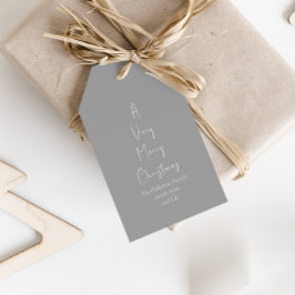 クリスマスモダン |シルバーファミリーツリーギフトラベル ギフトタグ