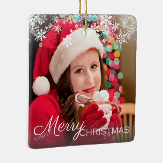 クリスマスモダン・シーズンの挨拶状 セラミックオーナメント (右)