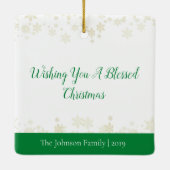 クリスマスモダン・シーズンの挨拶状 セラミックオーナメント (裏面)