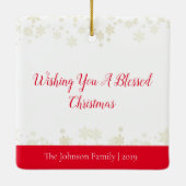 クリスマスモダン・シーズンの挨拶状 セラミックオーナメント (裏面)
