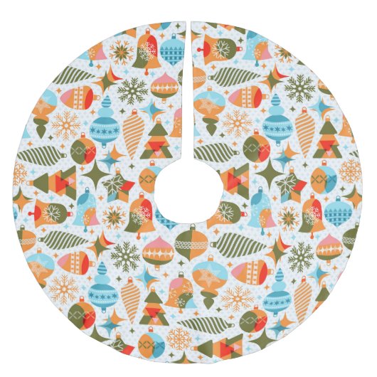 クリスマスモダン ブラッシュドポリエステルツリースカート (正面)