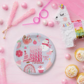 クリスマスモダン ペーパープレート (パーティー)