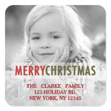 クリスマスモダン |ホリデーフォト差出人住所