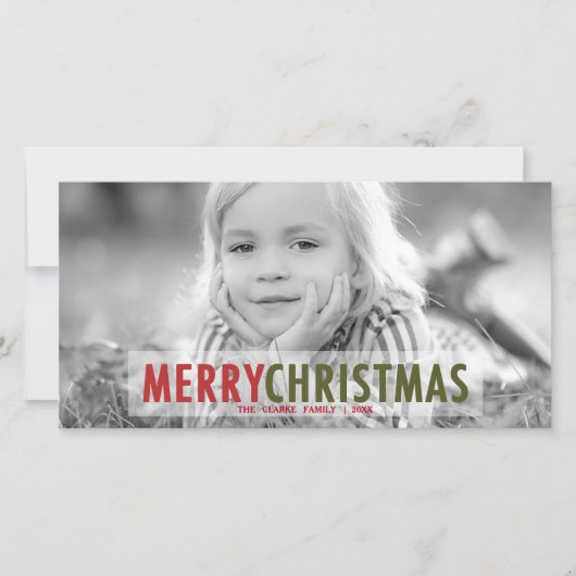 クリスマスモダン | ホリモダンデーフォトカード シーズンカード (正面)