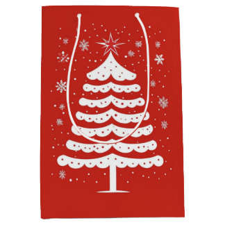 クリスマスモダン ミディアムペーパーバッグ