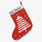 クリスマスモダン ラージクリスマスストッキング (裏面 (吊り時))