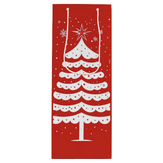 クリスマスモダン ワインギフトバッグ (正面)