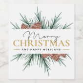 クリスマスモダン ワインラベル (シングルラベル)