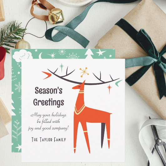 クリスマスモダン |ヴィンテージ |レトロ |スクリプト シーズンカード