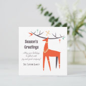 クリスマスモダン |ヴィンテージ |レトロ |スクリプト シーズンカード (スタンド正面)