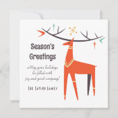 クリスマスモダン |ヴィンテージ |レトロ |スクリプト シーズンカード (正面)