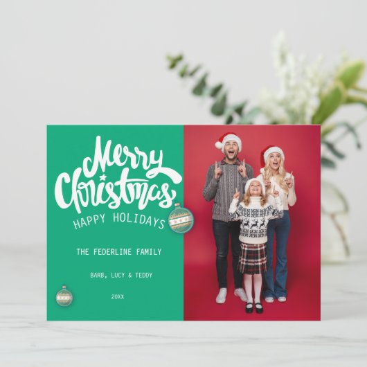 クリスマスモダン 招待状 (スタンド正面)