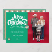 クリスマスモダン 招待状 (正面/裏面)