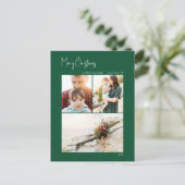 クリスマスモダン |緑(縦) 3枚の写真 シーズンポストカード (スタンド正面)