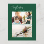 クリスマスモダン |緑(縦) 3枚の写真 シーズンポストカード (正面)