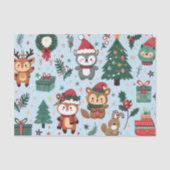 クリスマスモチーフと幻想的な動物 薄葉紙 (正面)