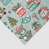 クリスマスモチーフと遊び心あふれる動物 薄葉紙 (詳細)