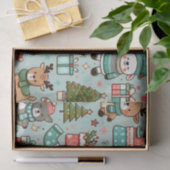 クリスマスモチーフと遊び心あふれる動物 薄葉紙 (ギフト)