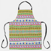 クリスマスモチーフのパターン エプロン (正面)