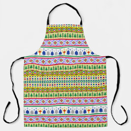 クリスマスモチーフのパターン エプロン