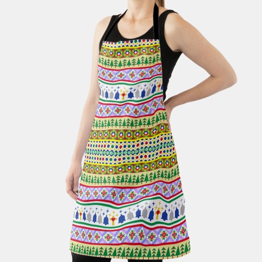 クリスマスモチーフのパターン エプロン (インサイチュ)