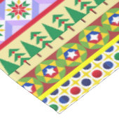 クリスマスモチーフのパターン テーブルクロス (アングル)