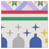 クリスマスモチーフのパターン ファブリック (クローズアップ)