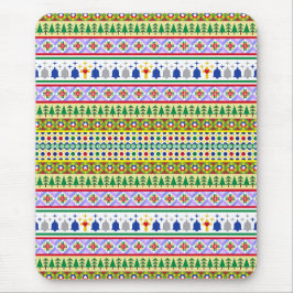 クリスマスモチーフのパターン マウスパッド