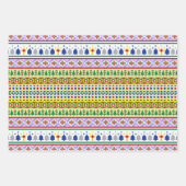 クリスマスモチーフのパターン ラッピングペーパーシート (正面2)