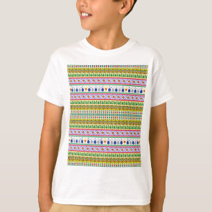 クリスマスモチーフのパターン Tシャツ