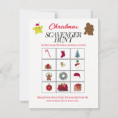 クリスマスモチーフ清掃狩りゲームカード 招待状 (正面)