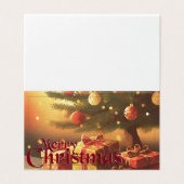 クリスマスモチーフ,クリスマスツリーの下にプレゼント付き (外部フラット)