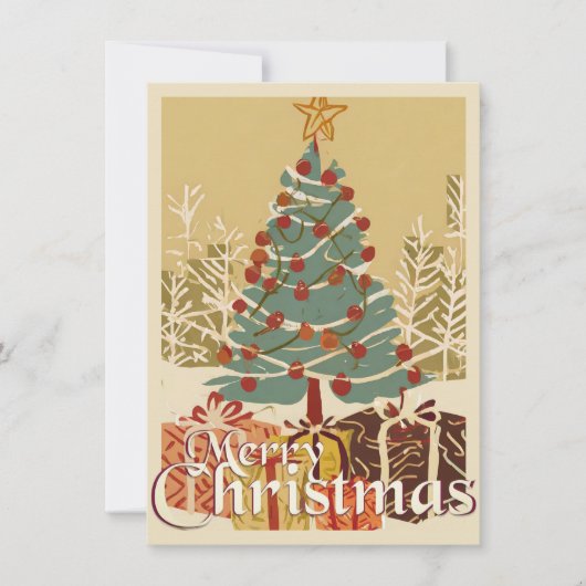 クリスマスモチーフ，クリスマスツリーの下にプレゼント付き (正面)