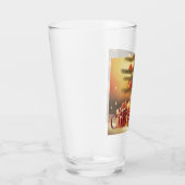 クリスマスモチーフ,クリスマスツリーの下にプレゼント付き タンブラーグラス (右)