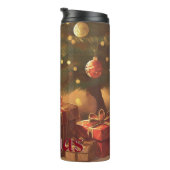 クリスマスモチーフ,クリスマスツリーの下にプレゼント付き タンブラー (回転右)