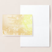 クリスマスモチーフ,クリスマスツリーの下にプレゼント付き 箔カード (ディスプレー)