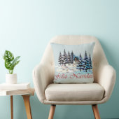 クリスマスモチーフ，森のキャビン，装飾用クッション クッション (椅子)