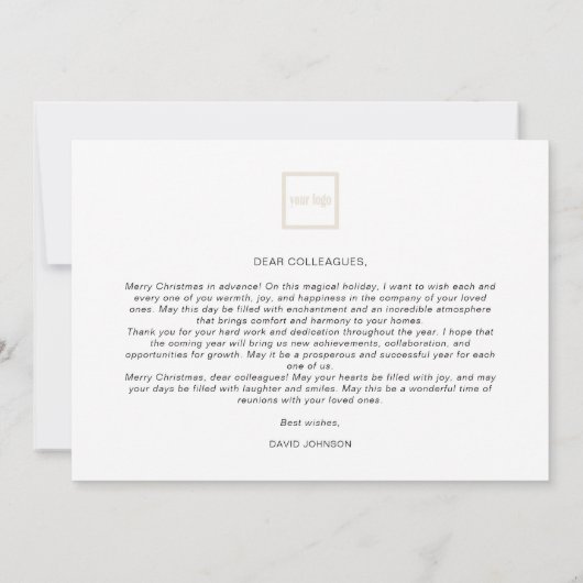 クリスマスモノクロ冬の景観事業 シーズンカード (裏面)