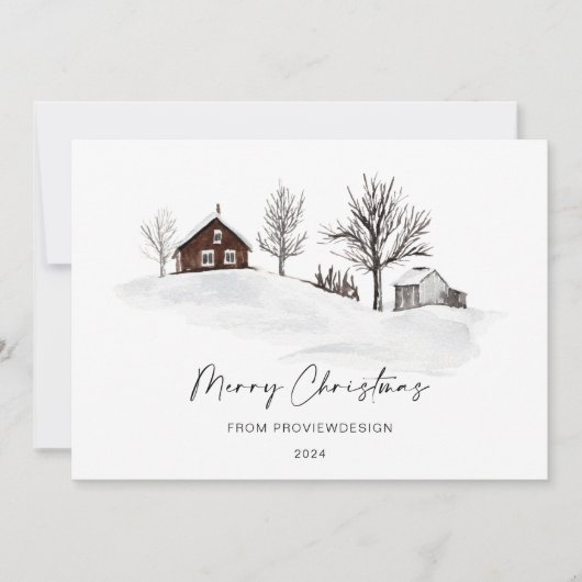 クリスマスモノクロ冬の景観事業 シーズンカード (正面)