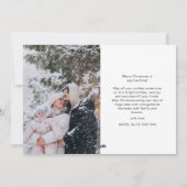 クリスマスモノクロ冬の風景の写真 シーズンカード (裏面)