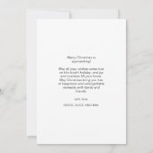 クリスマスモノクロ冬の風景の写真 シーズンカード (裏面)