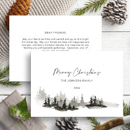 クリスマスモノクロ冬の風景写真なし シーズンカード