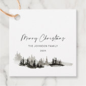 クリスマスモノクロ冬の風景 フェイバータグ (正面)