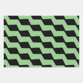 クリスマスモノクロ白黒図形 ラッピングペーパーシート (正面3)