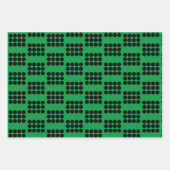 クリスマスモノクロ白黒図形 ラッピングペーパーシート (正面)